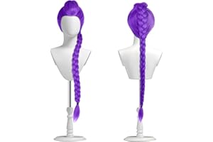 AUYAO Peluca de Anime para Cosplay, Peluca Morada, Rumi Kpop, Demonio de Anime para Halloween Carnaval Navidad Fiesta