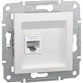 Schneider Electric Asfora EPH4770121D RJ45 Cat.6e Network Socket 1 Socket Data Connector IDC White