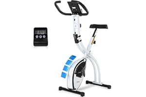 ISE Cyclette per Allenamento Casa - Bici Fitness con Resistenza Magnetica 8 Livelli, Display LCD Multifunzione, Peso Max 160kg, Pieghevole e Silenziosa, Ideale per Cardio e Dimagrimento