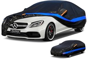 Holthly Bâche Voiture Extérieur, Housse Protection Voiture 100% Étanche Anti UV Soleil, Bâche pour Berline Audi A4 A5, BMW Serie 3, Citroen C5, Peugeot 508, Mercedes C Class, etc. 3XL