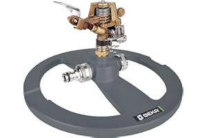 GEKA Arroseur Circulaire et sectoriel V80B (arrosage de Surfaces circulaires ou Segments circulaires réglables Individuellement, réglage de la Surface d'irrigation) 17.0007.9