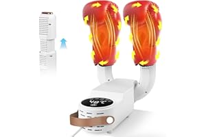 NZQXJXZ Sèche Gants de Boxe, Seche Chaussure Electrique vec Minuterie Intelligente, Conception Pliable et Rétractable, Sèche Gants de Frappe à Séchage Rapide, Élimine Efficacement les Odeurs(Prise UE)