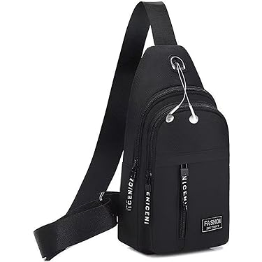 Cross Body Sling Bag For Women & Men - Adjustable Strap Chest Bag With Anti-Theft Pocket