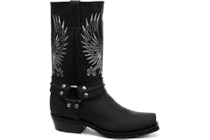 Grinders Stivali da Cowboy in Pelle a Punta