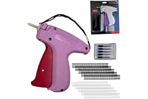 BOBETY Stitchy Quick Clothing Fixer - Gun For Clothes - Stitch Gun - Gun For Fine Stitching, Tagging, And Hemming - Mini Sewing Quilting Tag Gun For Clothes (Rose Red)