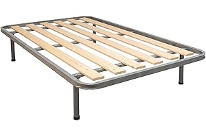 Bed Store SISTEMI RIPOSO Rete A Tavole Piazza E Mezza 120X190 Ortopedica A Tavola Rinforzata 4 Piedi