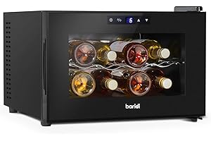 DELLONDA Baridi 8 Bottle Wine Cooler, Thermoelectric, 5-18°C, Touch Control, Table Top - DH218