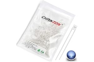 Chanzon 100 pezzi 2x3x4 luci a diodi LED bianchi (quadrati trasparenti trasparenti DC 3V 20mA) Lampadine a luce brillante Lampade Componenti elettronici Indicatore Diodi a emissione luminosa