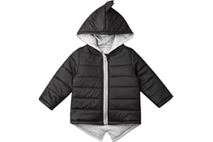 Geagodelia Cappotto Bambino Dinosauro Autunnale e Invernale 1-7 Anni Unisex, Giacca Bambina Imbottita con Cappuccio Caldo Piumino Bambino Carino Regalo