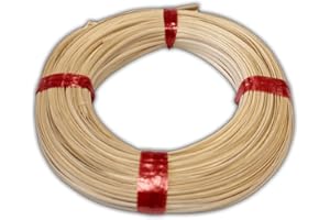 CSB-CENTER Peddigschiene Flechtmaterial Peddig Schiene Natur Rotband Qualitätsprodukt 125g Rolle Breite 4,5mm