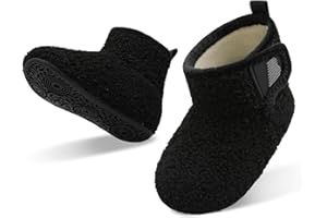 JOINFREE Baby Girls Boys House Shoes Baby Slippers with Non-Slip Rubber Sole Toddlers Cozy Home Booties