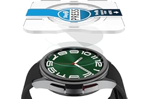 SPGUARD 2 Pack Galaxy Watch 6 Classic 47mm Screen Protector, Auto-alignment Installation Kit Accessories Tempered Glass Screen Protector for ONLY Samsung Watch 6 Classic 47mm(NOT for Other Models)