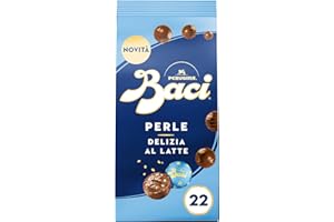 BACI PERUGINA Perle Latte Cioccolatini al Latte ripieni alle Nocciole, Sacchetto 154g
