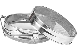 HunterBee Miel - Tamis à double abeille en acier inoxydable - Filtre à déchets - Pour l'apiculture