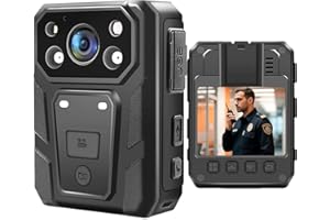 CAMMHD H10-32G 1296P HD Body Cam Portable Audio and Video for Security 3200 mAh 15 Hours Infrared Night Vision Waterproof Body Camera Police Interchangeable Memory Card