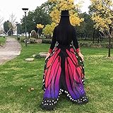 Amcool Schön Schmetterlings Flügel ✿✿ Schmetterling Kostüm Chiffon Schals Feenkostüm Damen Karneval Cosplay Accessoires (197*125CM, Hot Pink) -