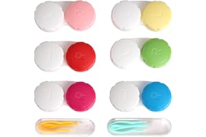 CXXTKCXXLC 6 Piezas Estuche Lentillas, Caja De Lentes De Contacto 2 Ayudas Para Lentes De Contacto, Portalentillas Para El Hogar Y Los Viajes, Muy Fácil De Llevar Y Se Puede Guardar Fácilmente En El Bolsillo