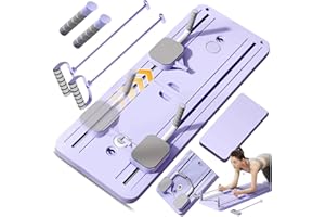 AYP DISTRIBUTION Pilates Board Foldable Reformer Machine with Ab Roller Resistance 6 in 1 for Home Workout Full Body Core Trainer