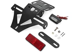 WingFly Soporte para Matrícula de Motocicleta, Porta Matrícula de ángulo Ajustable, Compatible con YZF R1 R3 R6 R15 R25 MT 07 Z800 CB650R