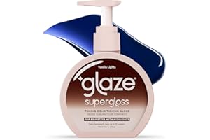 Glaze Supergloss Purple Color Toning Gloss With Dispensing Pump – Hydrating Semi-Permanent Color Hair Gloss & Shine Boost – For Blonde and Light Brown Hair With Highlights – 6.4 Fl Oz - Vanilla Lights