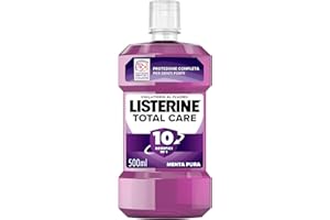 LISTERINE Total Care, Collutorio al gusto di Menta Pura, Collutorio al Fluoro con 10 benefici in 1 per una protezione completa e denti più forti, per un'igiene orale completa, 500 ml