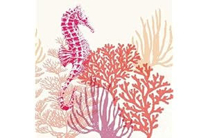 CraftyThings 4 x Paper Napkins - Coral Red - Ideal for Decoupage/Napkin Art