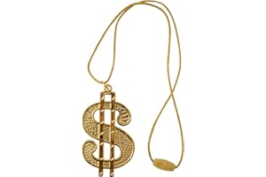 GLOBAL FASHION DOLLAR MEDALLION BLING ALI G GANGSTER PIMP RAPPER FANCY DRESS FUN ACCESSORY#Gold