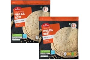 VEENAS Haldiram's Phulka Roti | 360G | Roti | Ready to Eat | 100% Fresh | Indian Origin Pack of 2