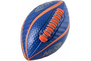 Franklin Sports Nerf Spiral Grip American Football, Indoor, Outdoor Soft Foam Play Ball, Textured Surface, Spacelace, Ultimate Spiral, 21.6cm
