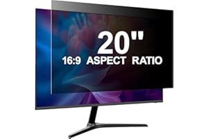Pozlle 20 Inch Computer Privacy Screen for 20" 16:9 Aspect Ratio Widescreen Monitor, Eye Protections Anti Glare Blue Light Blocking Film, Anti Spy Screen Protector PC Monitor Privacy Filters