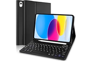 YEEGNAR Tastatur Hülle iPad 10 Generation 2022, Kompatibel mit A16 11" 2025, QWERTZ Bluetooth Tastatur für iPad 10th 2022 10.9" (Modell: A2696/ A2757) & 11th 2025 11" (A3354/ A3355) (iPencil Nicht enthalten)