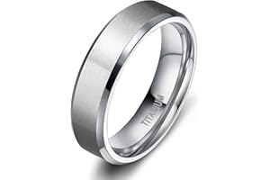 Zakk Alliances pour homme et femme En titane Argent mat brossé Bague de fiançailles Mariage 4mm 6mm 8mm 10mm