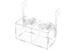 DEAUTIE Ablaichkasten Aquarium, Acryl Fischzuchtbox, Zuchtbox Aufzuchtbecken Aquarium, Brutkasten für Fische, Hochtransparente Fischbecken für Zucht, Isolierung und Fütterung(20 * 15 * 15 cm)