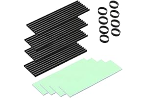 CYEEHXIN M2 kühlkörper SSD M.2 Kühler - 4 Satz Heatsink 2280 PCIE NVME CPU-Kühlung, mit Silikon Wärmeleitpad, Aluminium Cooler, Ultra Dünn, 70x22x3mm