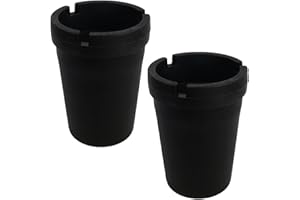 NAVOYS 2-Pack Cigarette Butt Bucket – Durable Polypropylene Design with Cupholder Compatibility for Convenient and Odor-Free Disposal, Car, Travel Accesories, Made for Indoor and Outdoor
