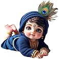 Krishna Sticker Cute Little Krishna Baby Krishna Lord Krishna God Krishna Wall Sticker Kids Room Living Room Bedroom Size - 48x50 cm Pack of - 1
