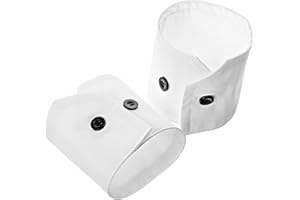 Alriedy Ensemble de manchettes et col blanc - Faux poignets amovibles pour homme et femme - Style chemise élégante - Accessoire pour robes et costumes, Unbekannt, Aluminium, Inconnu.