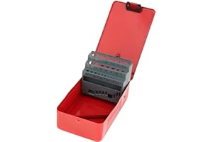 perfk Custodia per punte da trapano elicoidali Porta punte da trapano Custodia vuota per scatola indice punte da trapano in metallo, 25 slot