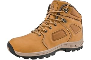 SPSHOOS Hombre Botas de Nieve Impermeable Botas de Invierno Forro Piel Zapatillas Trekking Senderismo Sneakers