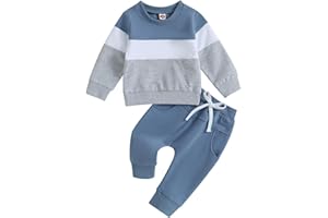 PanLidapan Toddler Infant Baby Boy Fall Winter Outfit Clothes Long Sleeve Sweatshirt Jumper Top Elasticated Waist Trouser Tracksuit Set