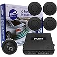 Dolphin Automotive Car Van Front Parking Sensors With Longer 6m Leads and Parking Switch in 32 Coloured Options UK (Matt Black)
