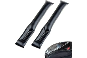 DEAUTIE Gap Filler, 2Pcs Autoleder Gap Pad, Autositz Gap Plug, Autositz Gap Stopper, Handbremslücke, Autositz Lückenfüller Lückenkissen, für die Meisten Modelle von Autos (Schwarz)