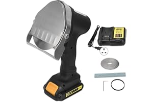 Oreq Wireless Electric Shawarma Doner Kebab Knife, Commercial Turkish Kebab Slicer Shawarma Meat Cutter, Meat Gyros Cutter Kebab Knives Adjustable Thickness 0-8mm, for Restaurant Barbecue(UK)