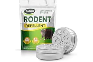 Pesdispear Repellente Topi, Repellente per Topo, Dissuasore per Topi, Anti Ratti Meglio del Elettrico Ultrasuoni per Topi e Trappola per Topi Effetto 90 Giorni 2 Packs