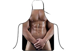 MUNSKT 1 delantal de cocina, delantal para hombre, sexy, musculoso, para cocina, para hombre, impermeable, ajustable, para barbacoa, regalo