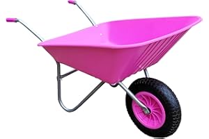 KetoPlastics WHEELBARROW 85 LITRE PLASTIC PAN MADE IN UK - PINK