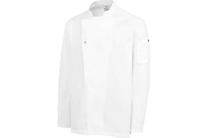 MONZA OBREROL Chaquetilla Cocinero Hombre de Manga Larga con Corchetes. con Corchetes de diseño Regular Fit Ropa Cocina/Hostelería. Ref: 4122. Disfruta de la Excelencia