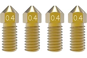 3D Printer Nozzles 0.4mm M5 Nozzle, Park Sung Nozzles with High Temperature Resistance Upgraded Brass Only Fit for AnkerMake M5 3D Printer (0.4mm*4PCS)