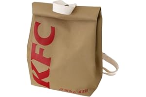 LINDOMAKER Creative Funny Canvas Linen Backpack for Teens Boy Girls 16L High Capacity School Bags Shopping Bags(B/KFC,30 * 15 * 35 cm/15L)