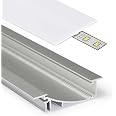 1m Aluprofil GROOVE14 Für LED-Streifen – Inkl. Milchiger Abdeckung & Montage-Klammern